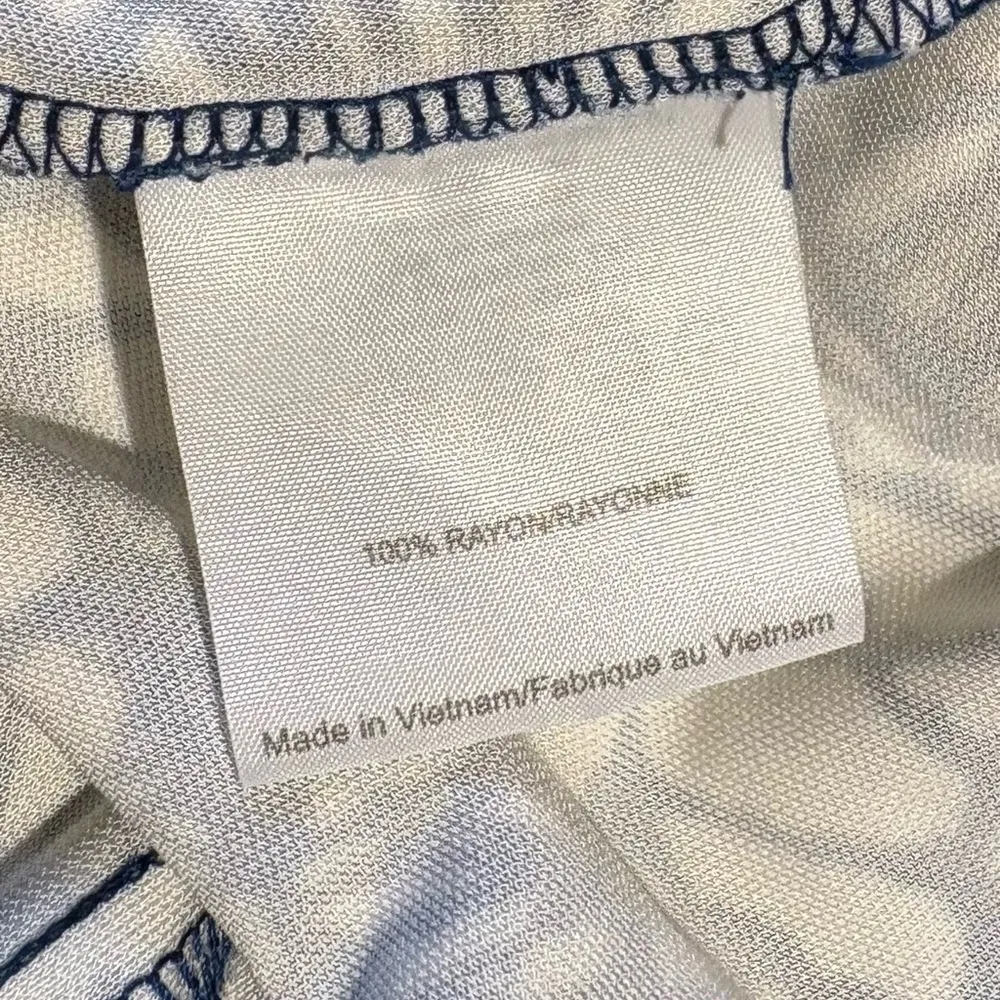 TORY BURCH Blue Baltic Sea Dream Catcher Print Cap Sleeve V Neck Womens XS🧡 - Image 9