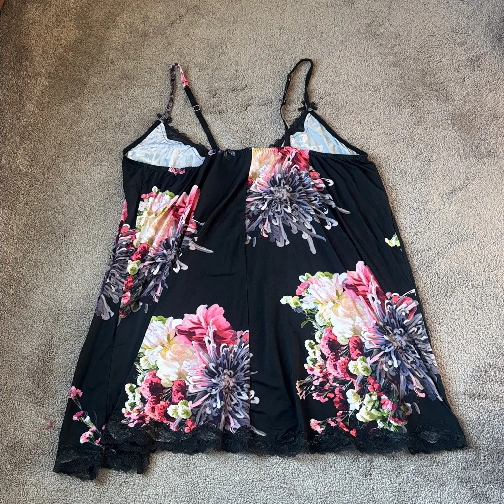 Cacique The Seriously Sexy Collection Floral Print Chemise SIZE 22/24 - Image 5