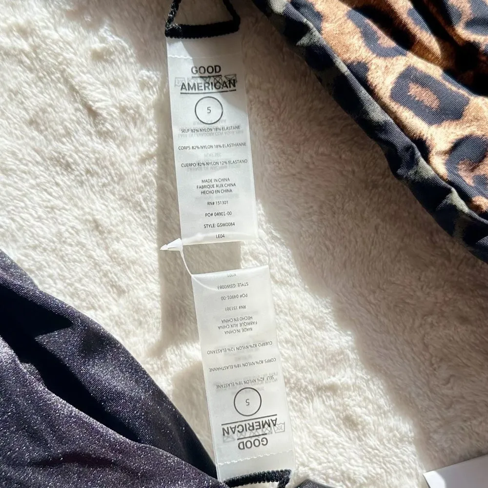 NWT Good American High Shine Better Band Top and Animal Print Bottom - Size 5(2X - Image 3