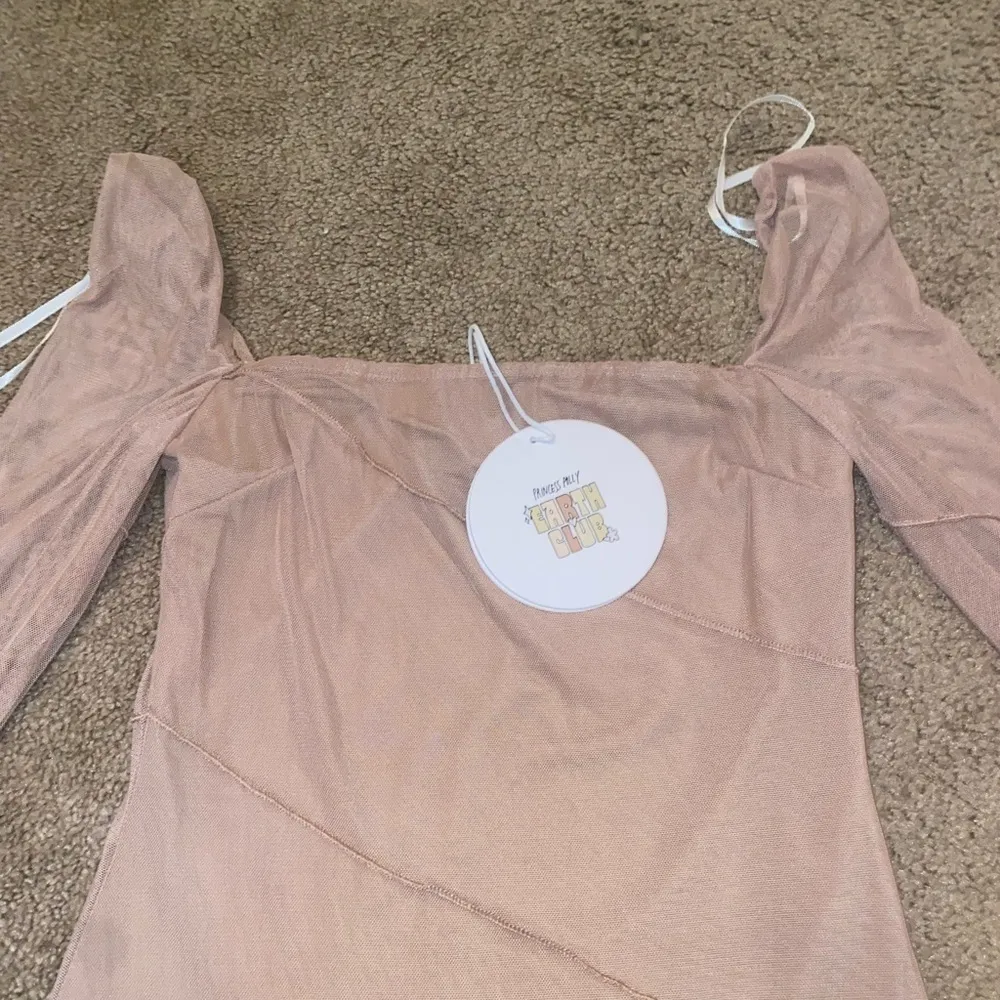 (3/$40 Item) Princess Polly Mesh Beige Long-sleeve Mini Dress NWT - Image 7