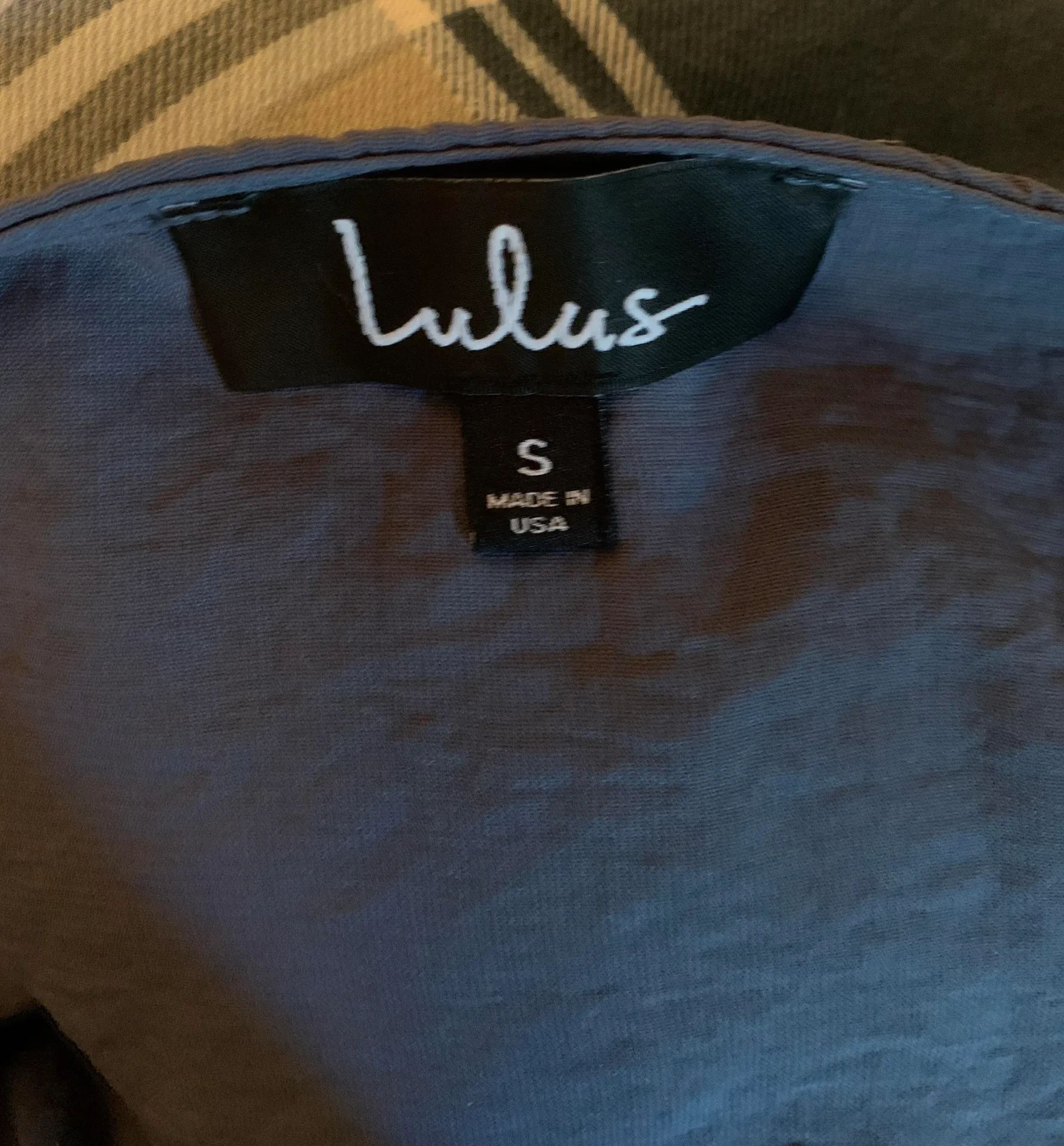 Lulus Blue Wrap Peplum Top - Image 4