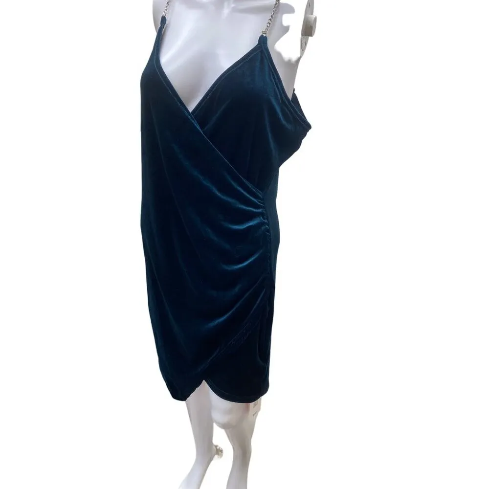 Romwe Women's Emerald Green Dress Mini Fitted Size L SKU 1033 - Image 2