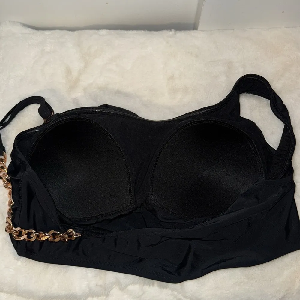 LYSA One Piece Cut Out Swimsuit w Chainlink Strap Women’s 1X 18 - Image 5