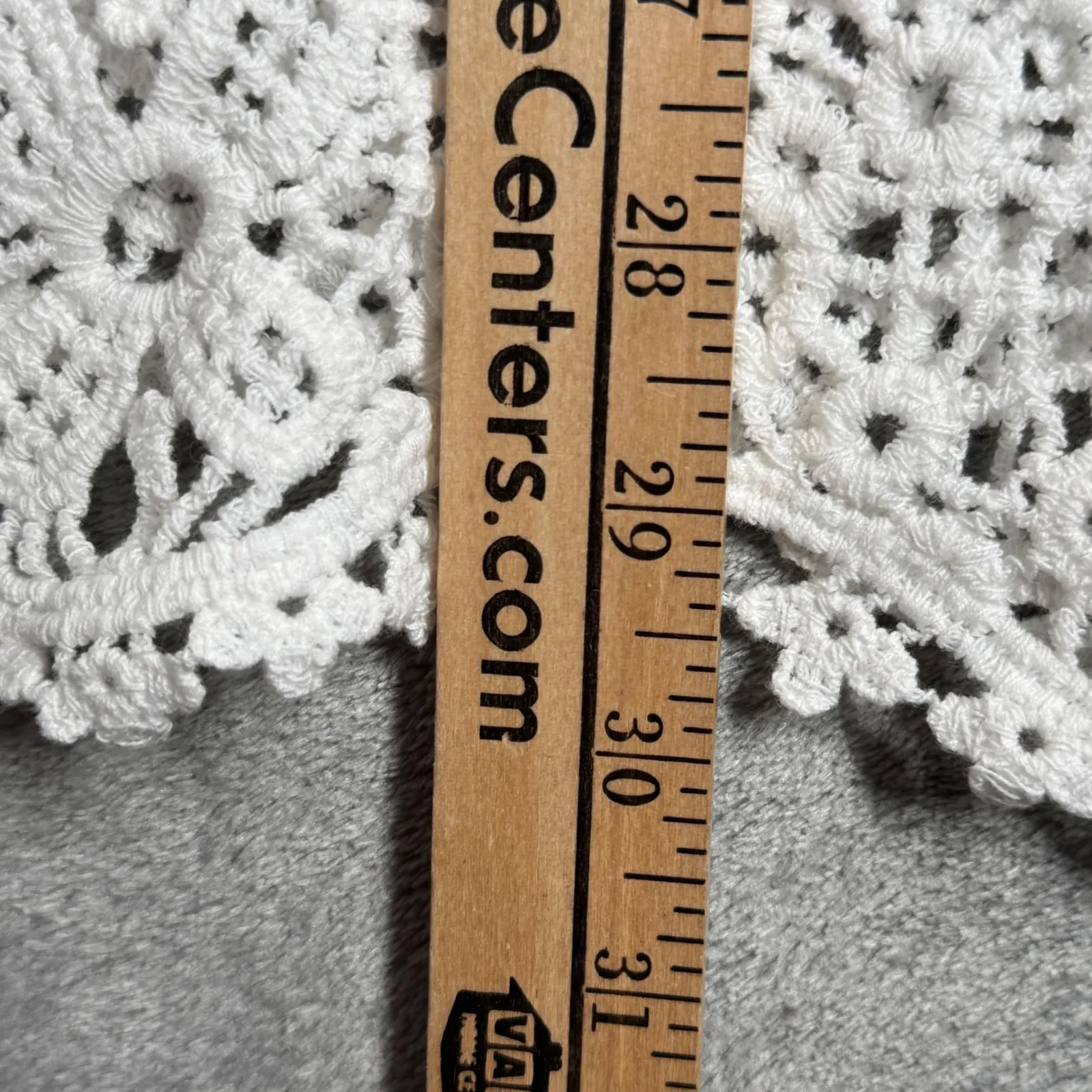 Democracy Crochet Kimono Womens S/M White Lace Open Front Boho Festival Cardigan - Image 10