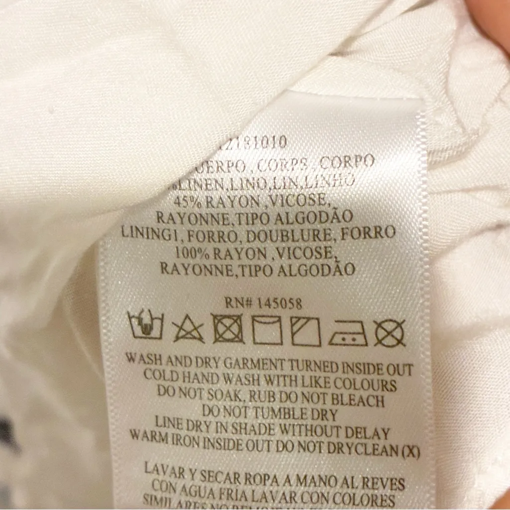 The Jetset Diaries TJD Nautical‎ Blue White Stripe Linen Pom Pom Dress Large - Image 5