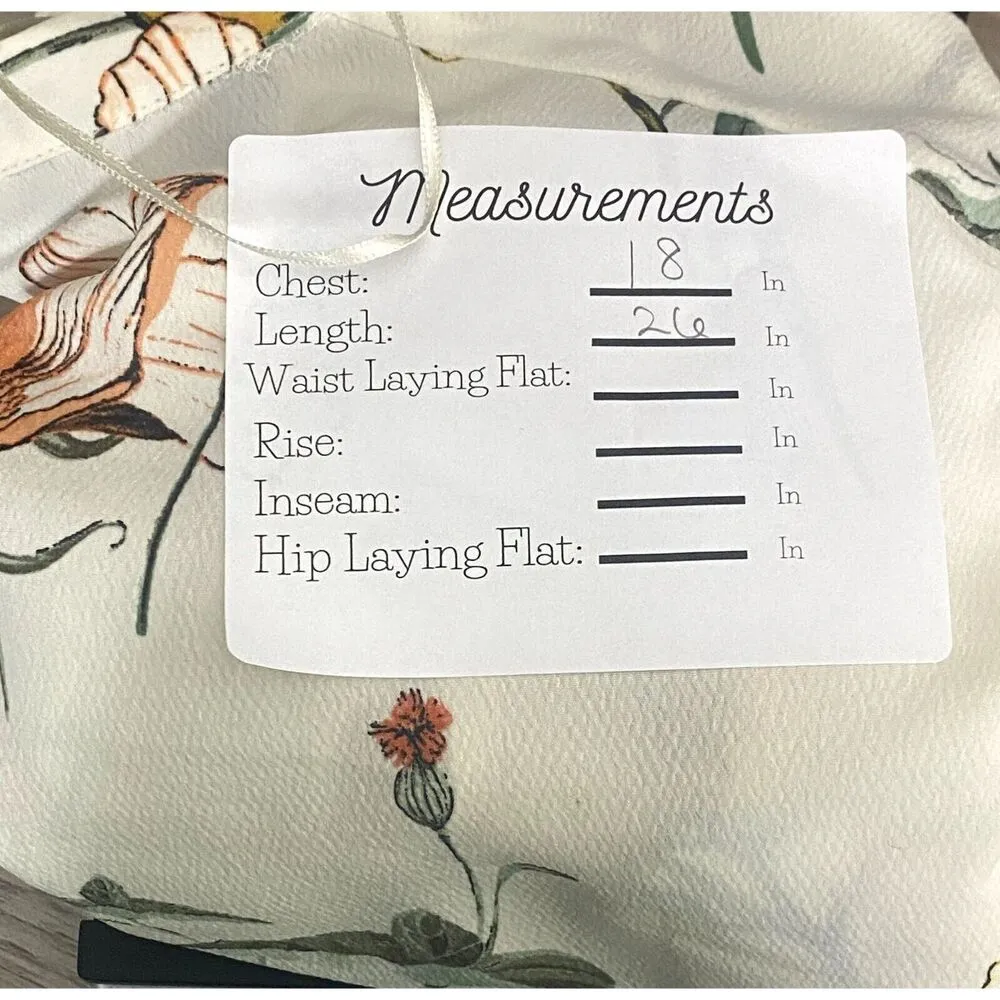 Zara Silky Floral Collard 1/2 Button Chic Blouse Tie 3/4 Sleeve Pocket XS White - Image 9