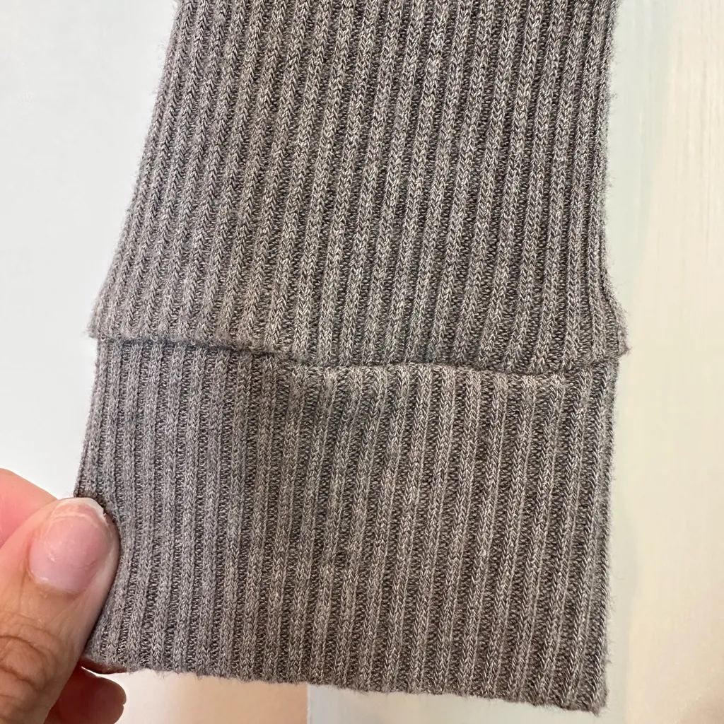 Anthropologie Amadi Grey Colorblock Shift Dress Stretchy Ribbed Knit Size XS - Image 8