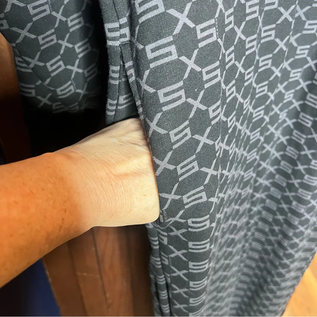 Savage X Fenty Hooded Onesie Black Caviar Monogram Zip Loungewear Jumpsuit S - Image 7