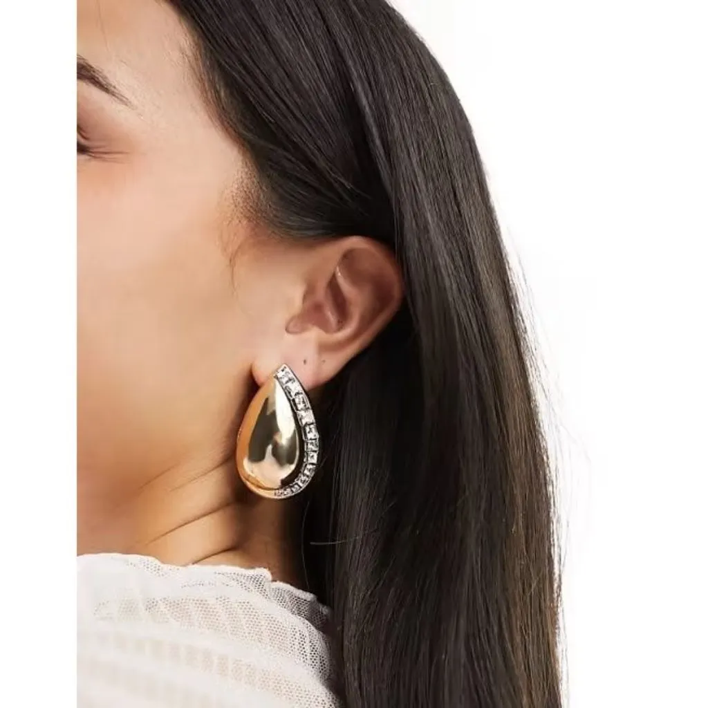 8 Other Reasons Teardrop Earrings in Gold & Green One Size New Womens - Image 6