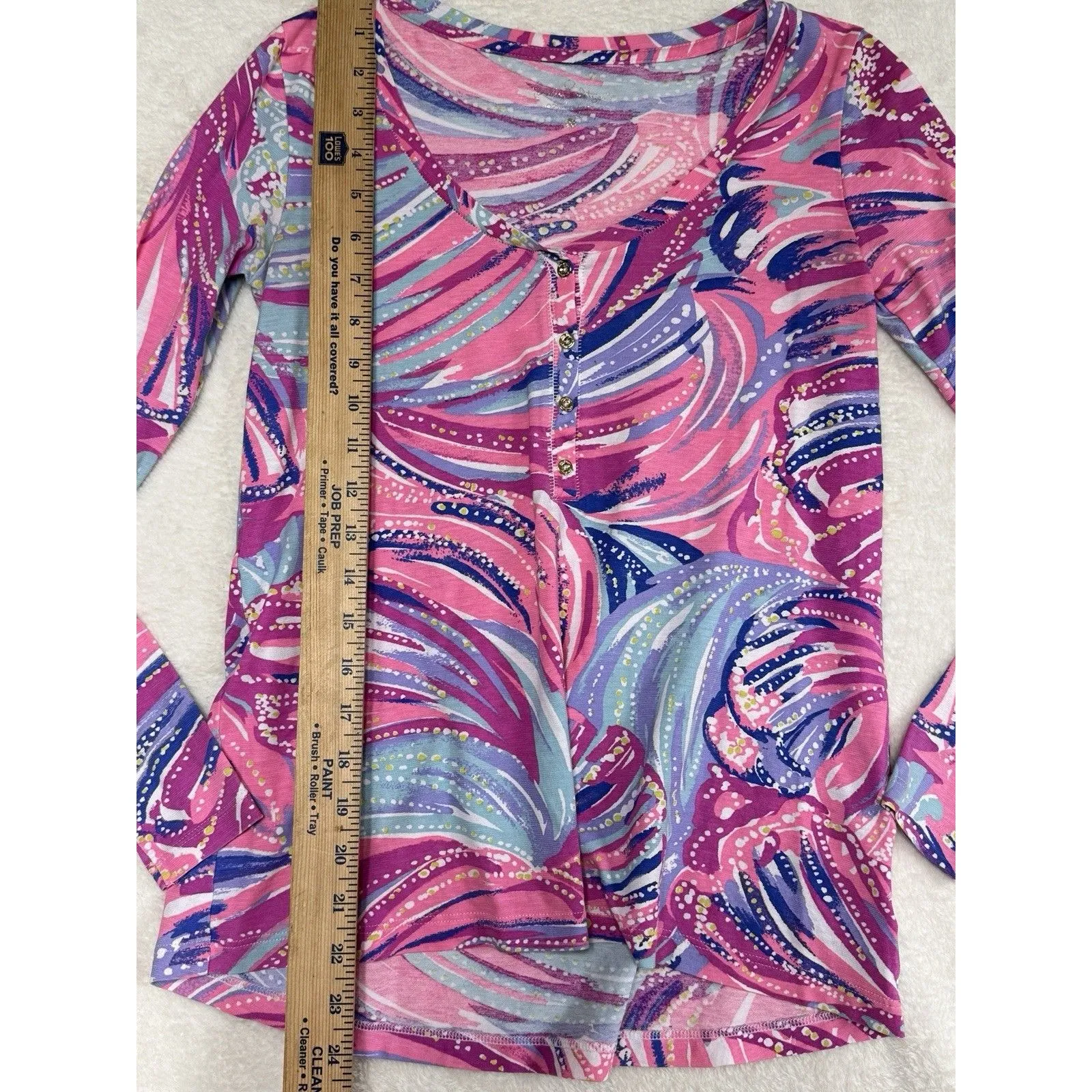 Lilly Pulitzer XS Pink Oh My Guava Sorella Pima Cotton Top Resort Vacation - Image 6