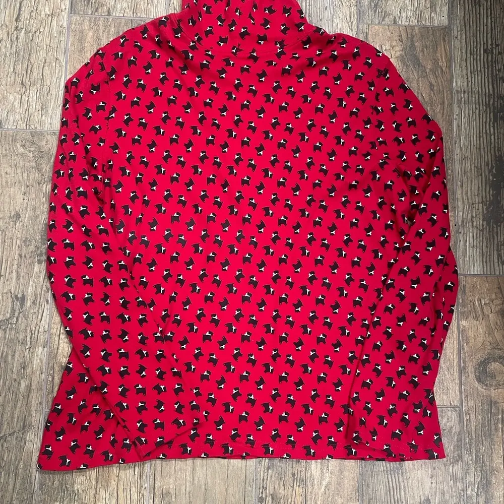 Holiday Edition, Christmas , Scottie dog with bows turtleneck, XXL Red - Image 4