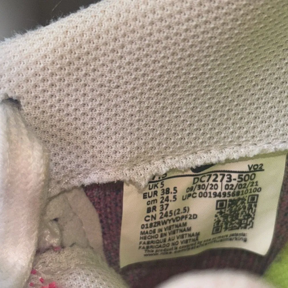 Nike Air Force 1 Crater Flyknit Sneakers Fuchsia Glow Pink - Image 8