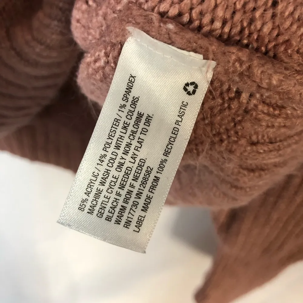 Wild Fable Mauve Pink Knit Ruffle Cropped Pullover Sweater XXL - Image 9