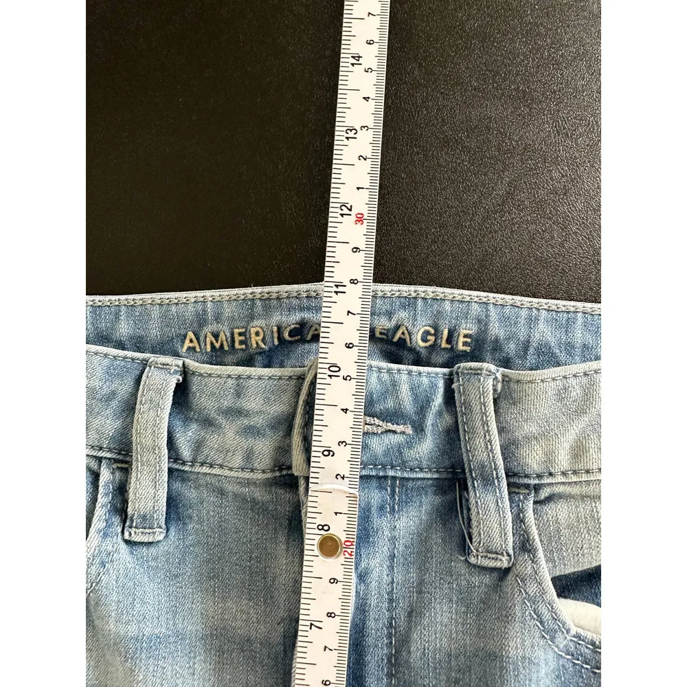 American Eagle Womens Light Wash Super Hi-Rise Jegging Denim Jeans Size 4 - Image 8