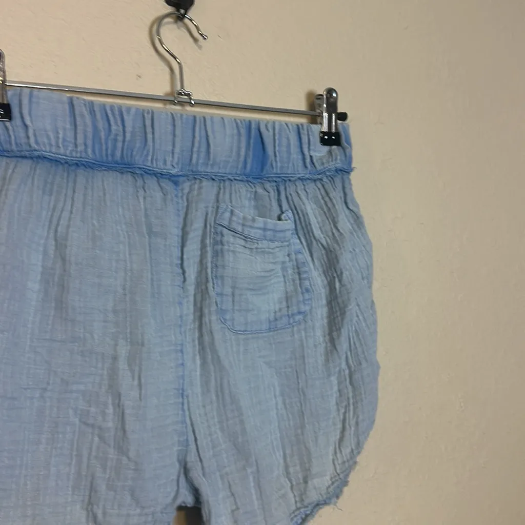 Anthropologie Daily Practice Gauzy Blue Beach Shorts‎ Size XS - Image 6