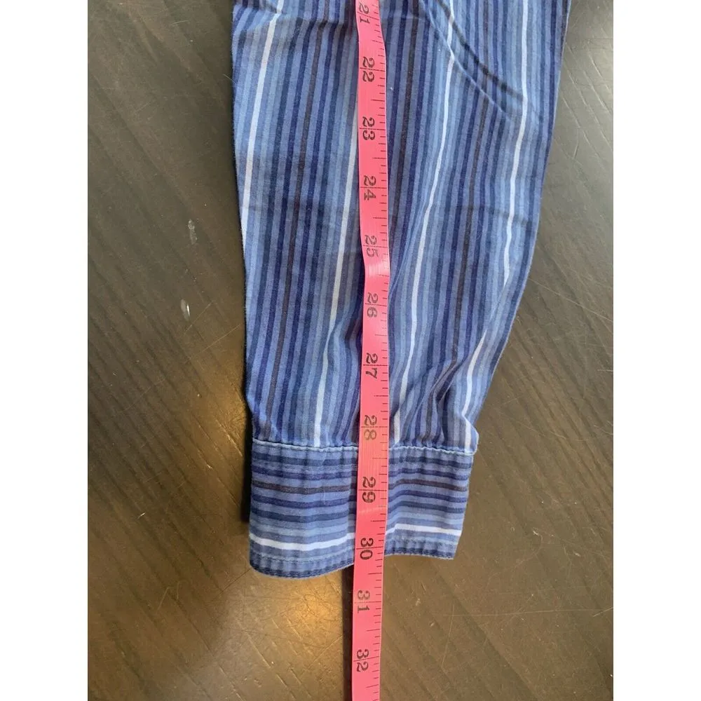 Roamans Striped Shirt Blouse Womens Plus Size‎ 22W Button Up Blue Church Office Size undefined - Image 13