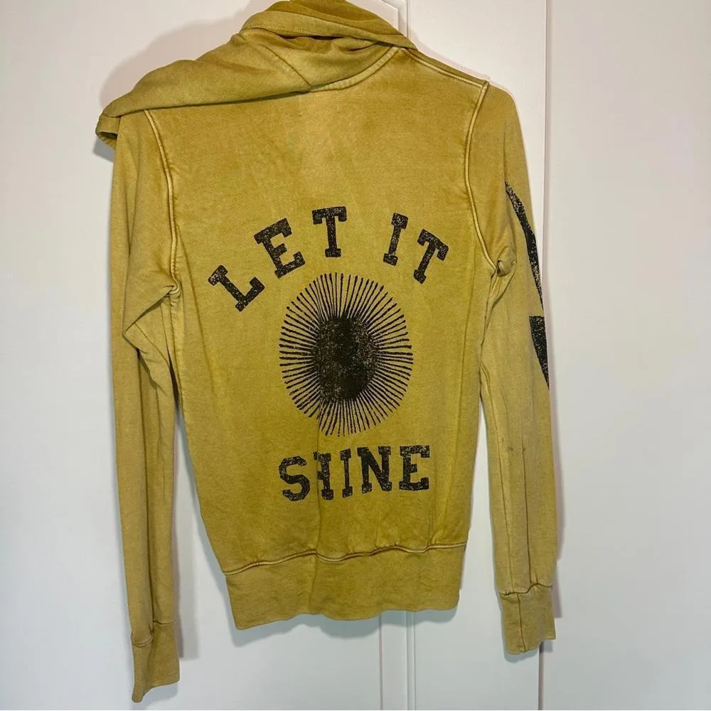 Sundry Let It Shine Graphic Hoodie in Vintage Saffron Yellow Gold Size:‎ Small - Image 5