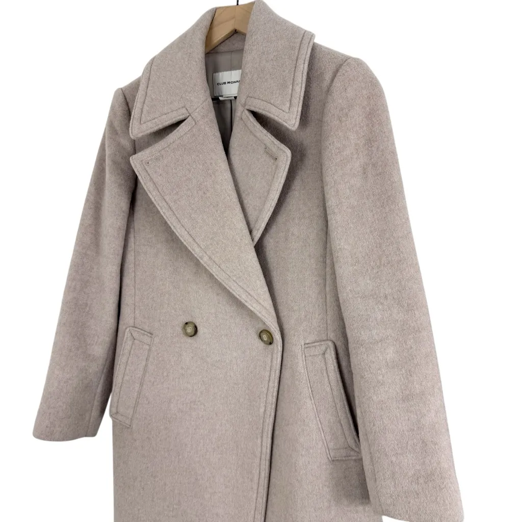 Club Monaco Daylina Coat Almond Beige Sz S - Image 5