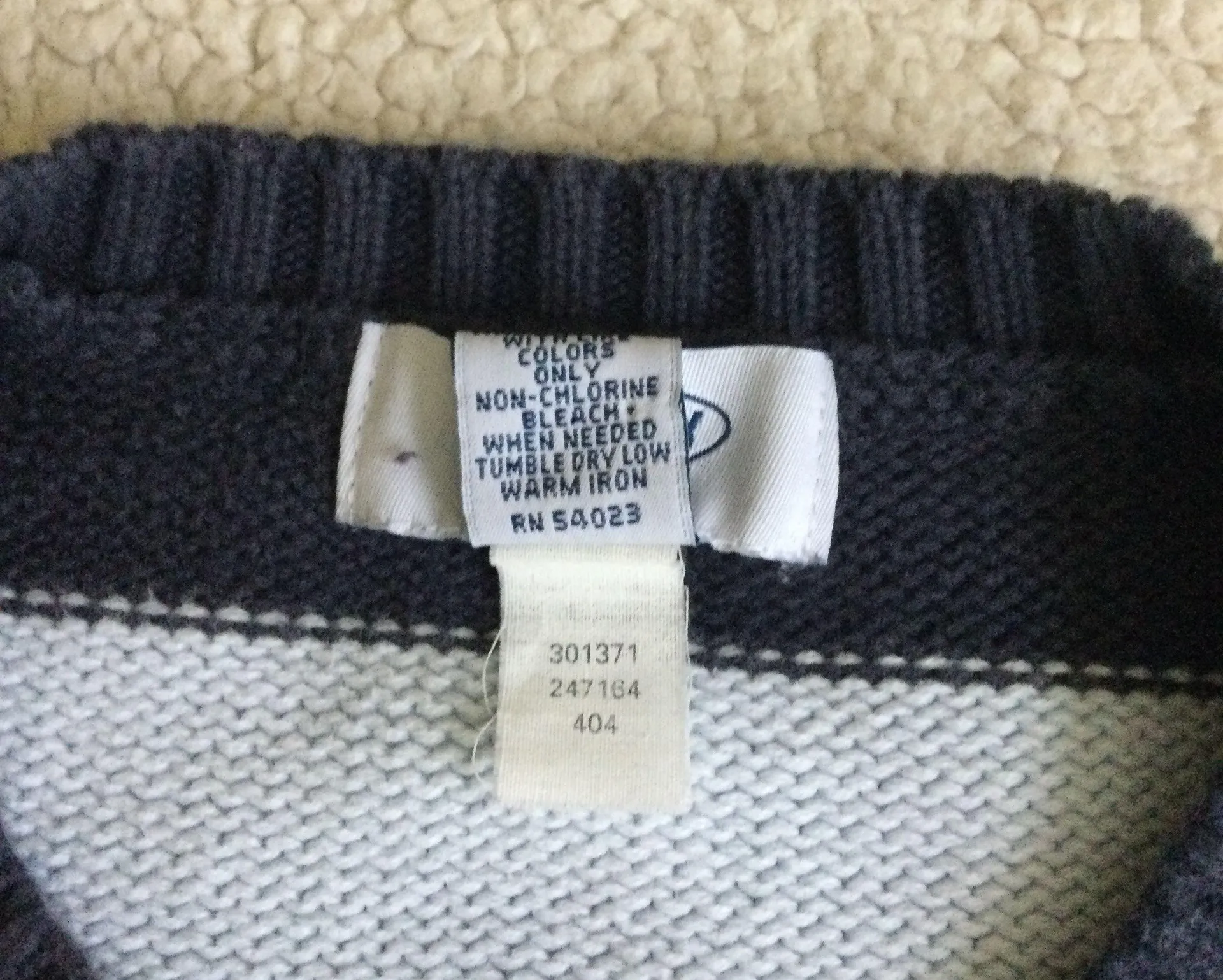 Vintage Y2K Striped Sweater Blue - Sz Small - Image 5