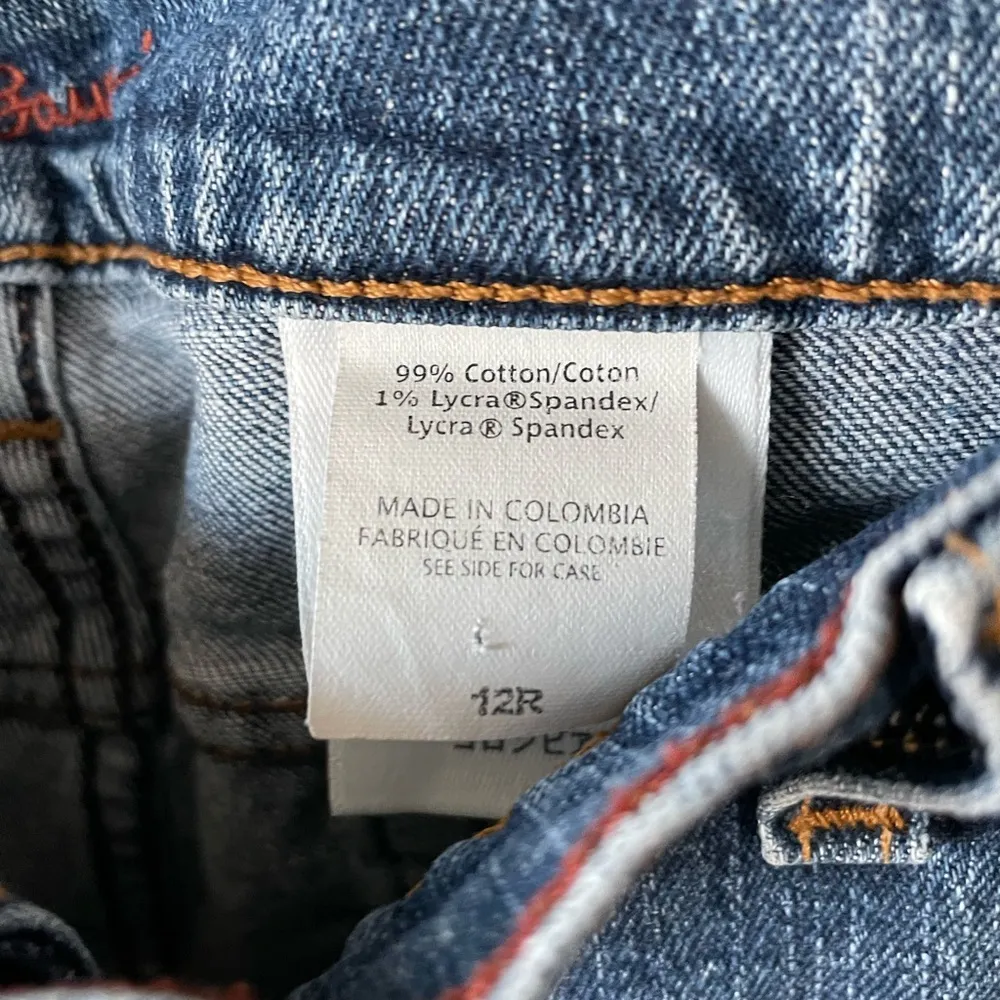 Eddie Bauer Medium Blue Mid Rise Straight Leg Bootcut Jean Size 12R - Image 8