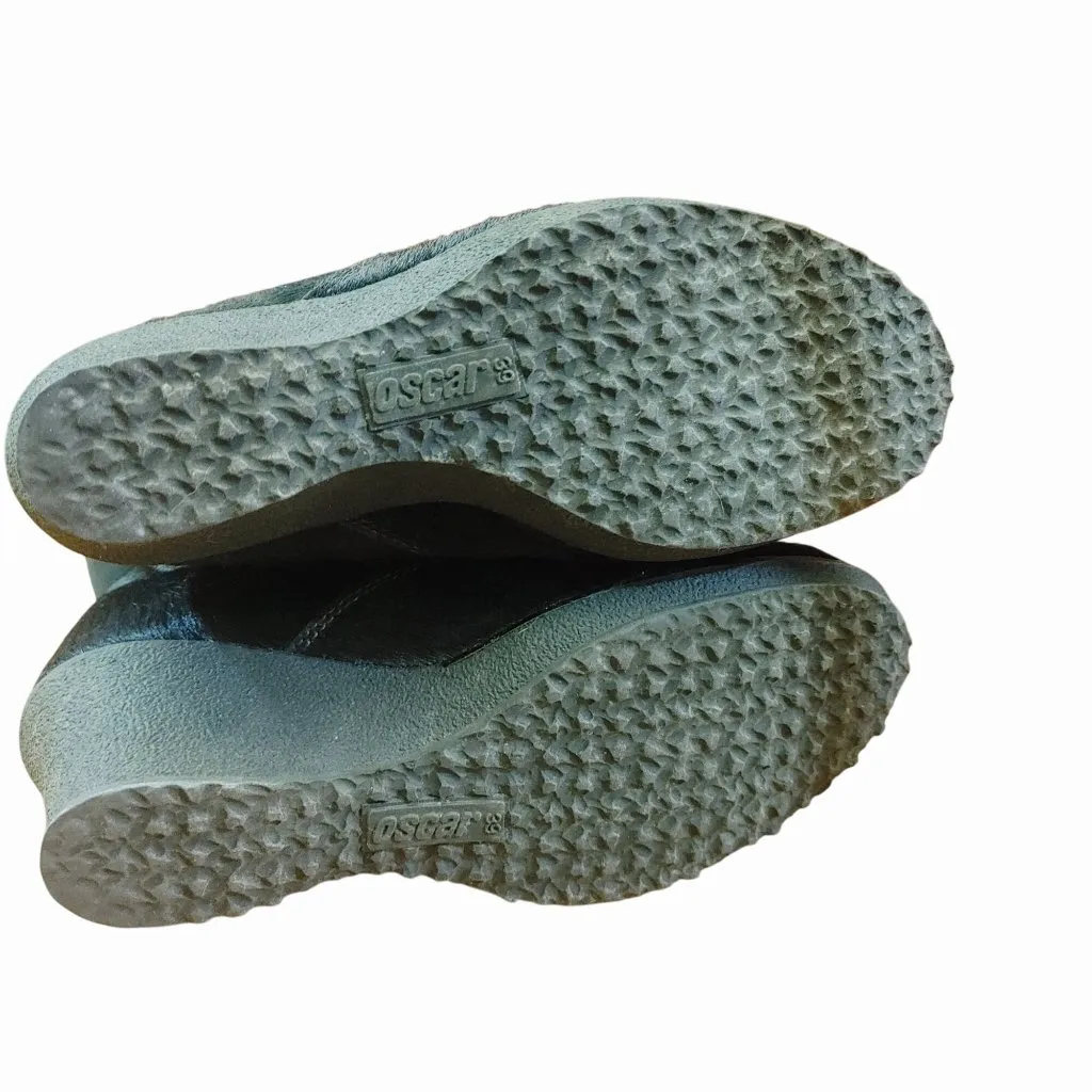 Oscar Sport Boots Black Ponyhair Fur Lace Up Après Ski Size 39 Wool Leather - Image 11