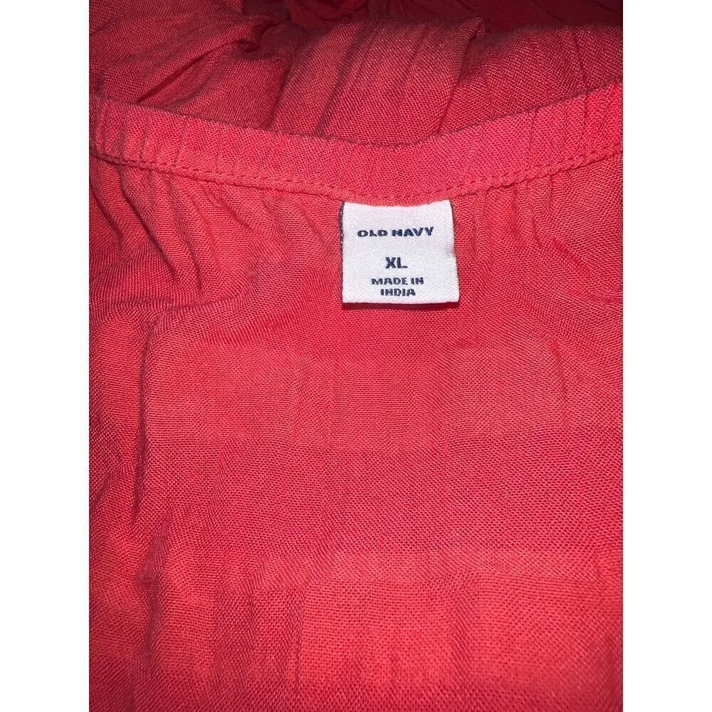 Old Navy Tiered Sundress In Coral Pink‎ Size XL - Image 4