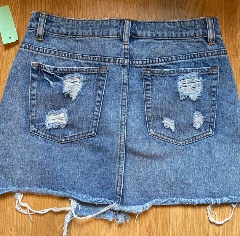Denim Skirt Blue Size M - Image 3