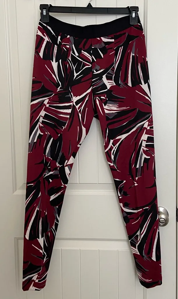 NWOT | NY Collection women’s multicolor abstract stretch pants leggings large - Image 1