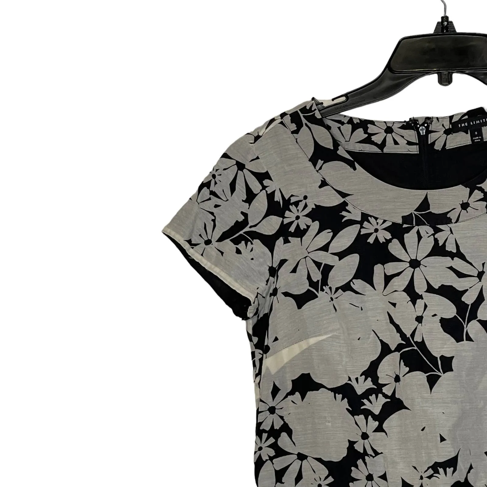 The‎ Limited Dress Size Small Tan Black Floral Pink Bottom SS Womens Silk Blend - Image 4