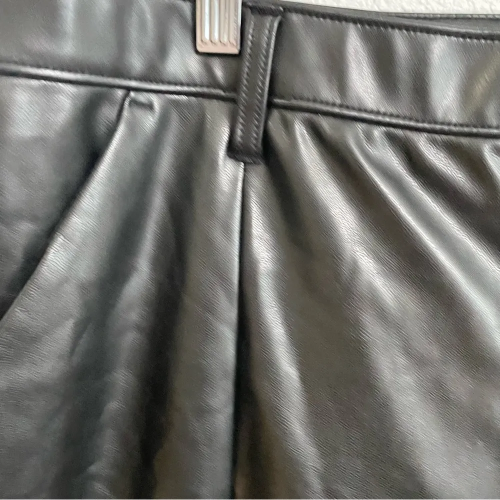 Abercrombie Fitch Womens Pants Black Faux Leather Skinny High Rise Size 20 - Image 6