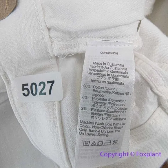 NEW‎ Madewell Kick Out Crop Jeans in pure white, 24 - Image 16