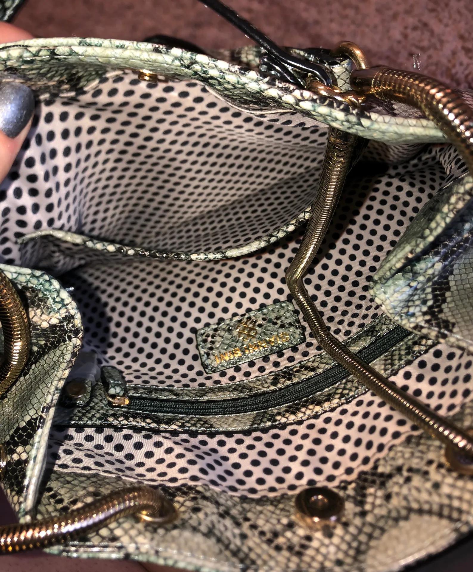 Gianni Bini Snakeskin Purse - Image 4