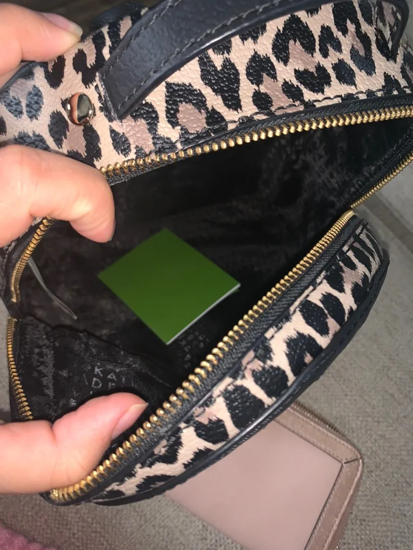 Kate Spade Leopard Print & Black Backpack - Image 3