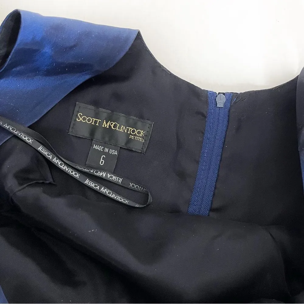 SCOTT McCLINTOCK Gown Long Maxi Dress Formal Embroidered Sleeveless Blue Size 6 - Image 10