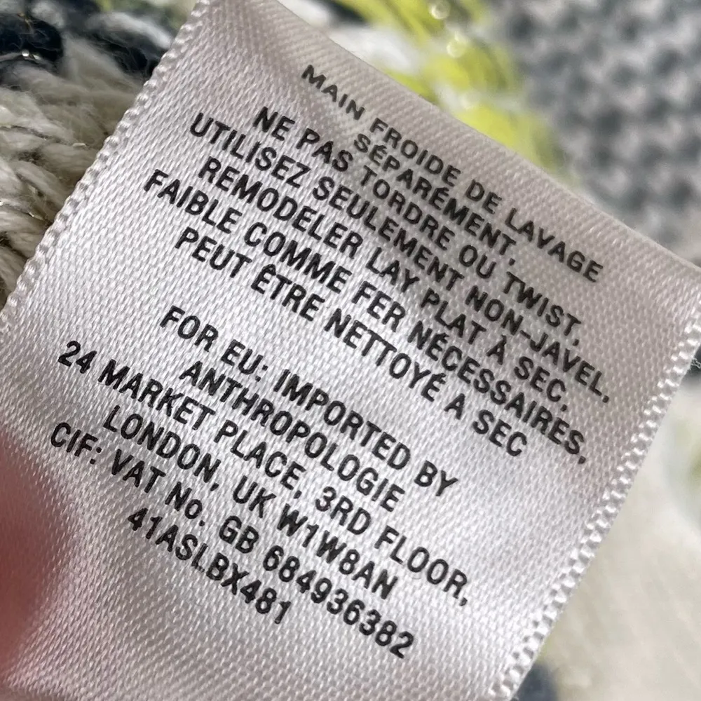 Anthropologie Moth Chaux Metallic Open Front Drape Cardigan Sweater Size Medium - Image 11