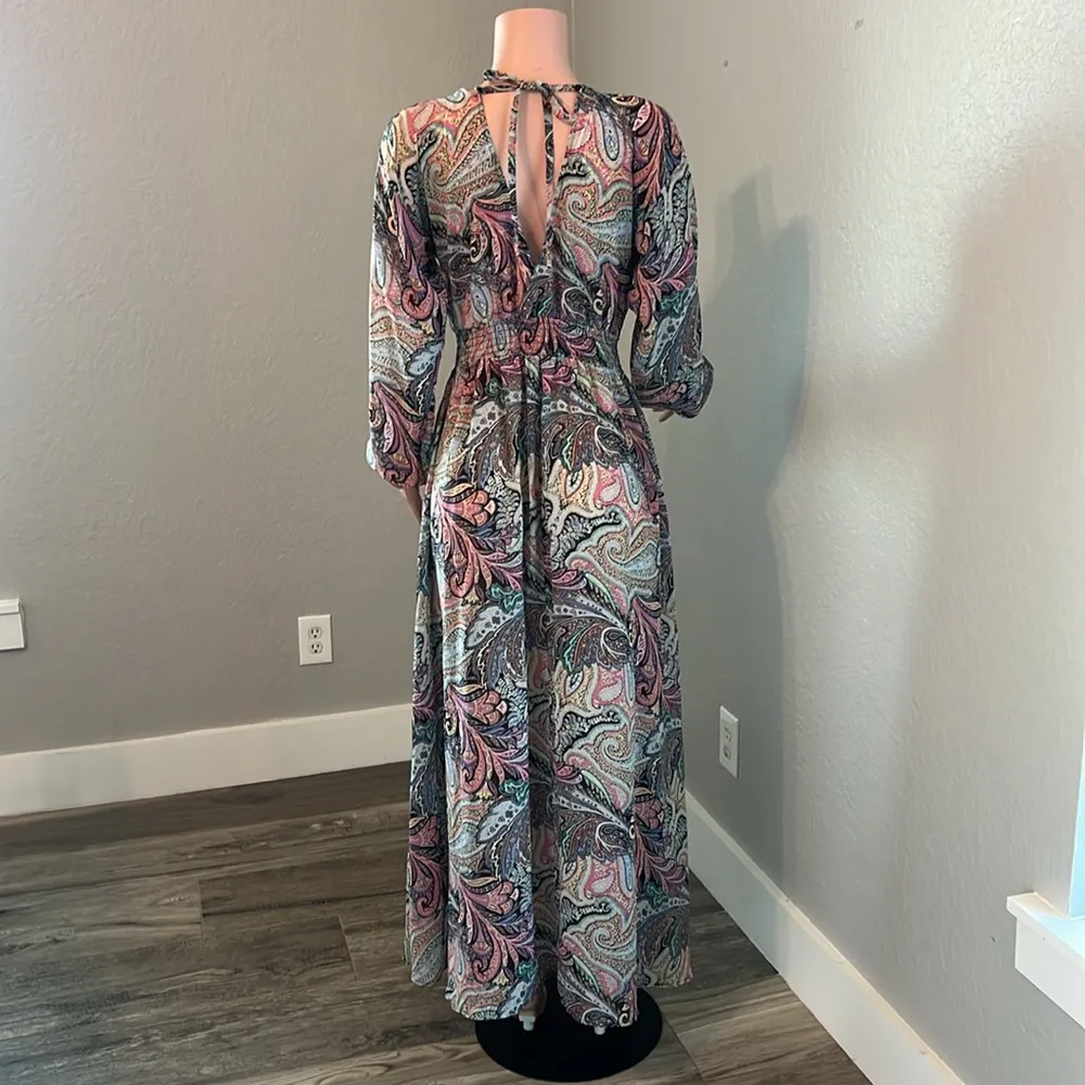 Victorias Secret Boho Paisley Coverup Maxi Dress MULTICOLOR SMALL #130 - Image 7