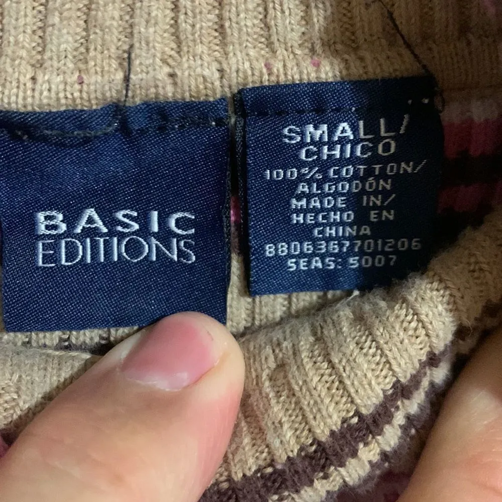 Basic Editions Size Small Turttle Neck Pink - Image 7