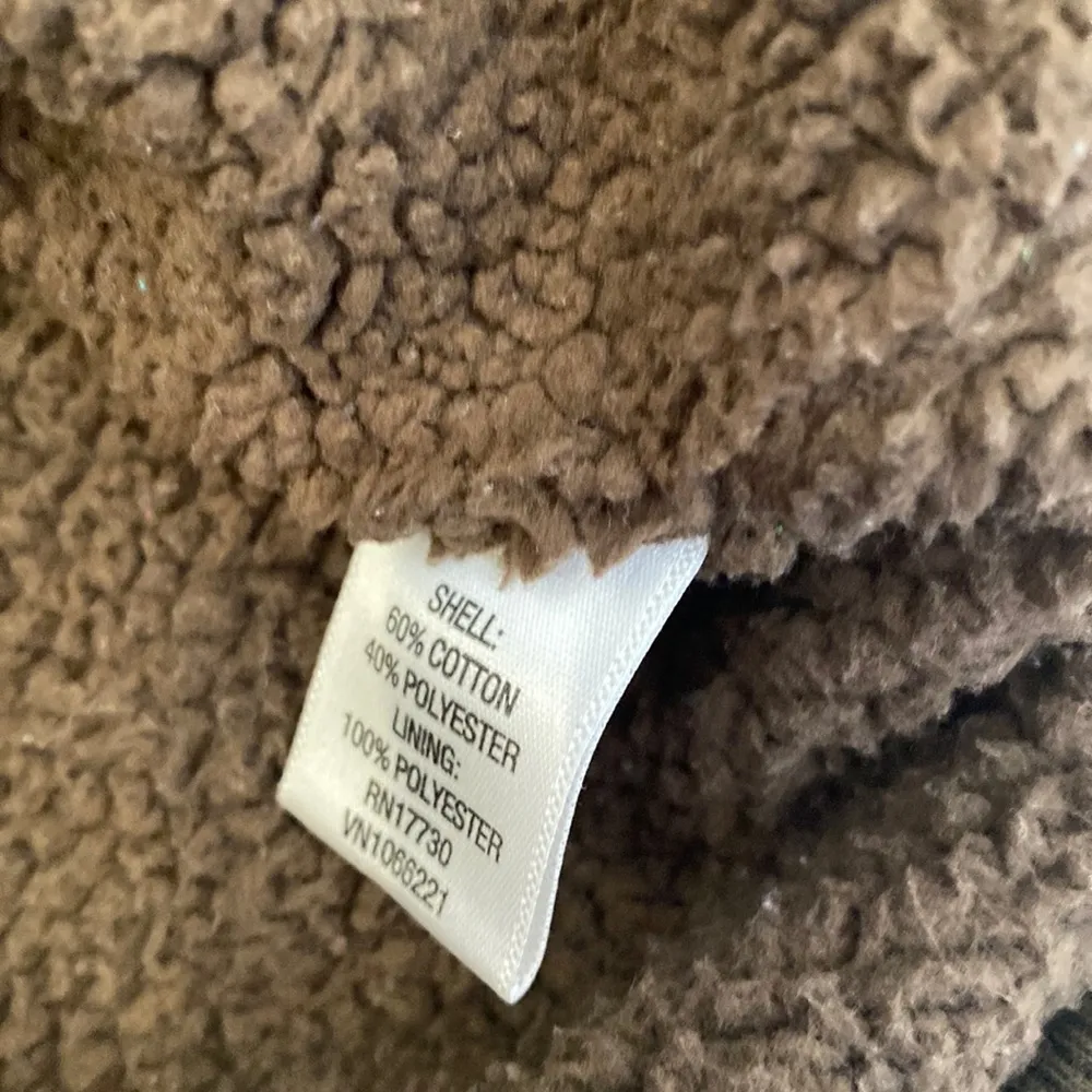 Merona Striped Thick Long Sleeve Fleece Lined Sweatshirt Dark Green Sz Lg - Image 6