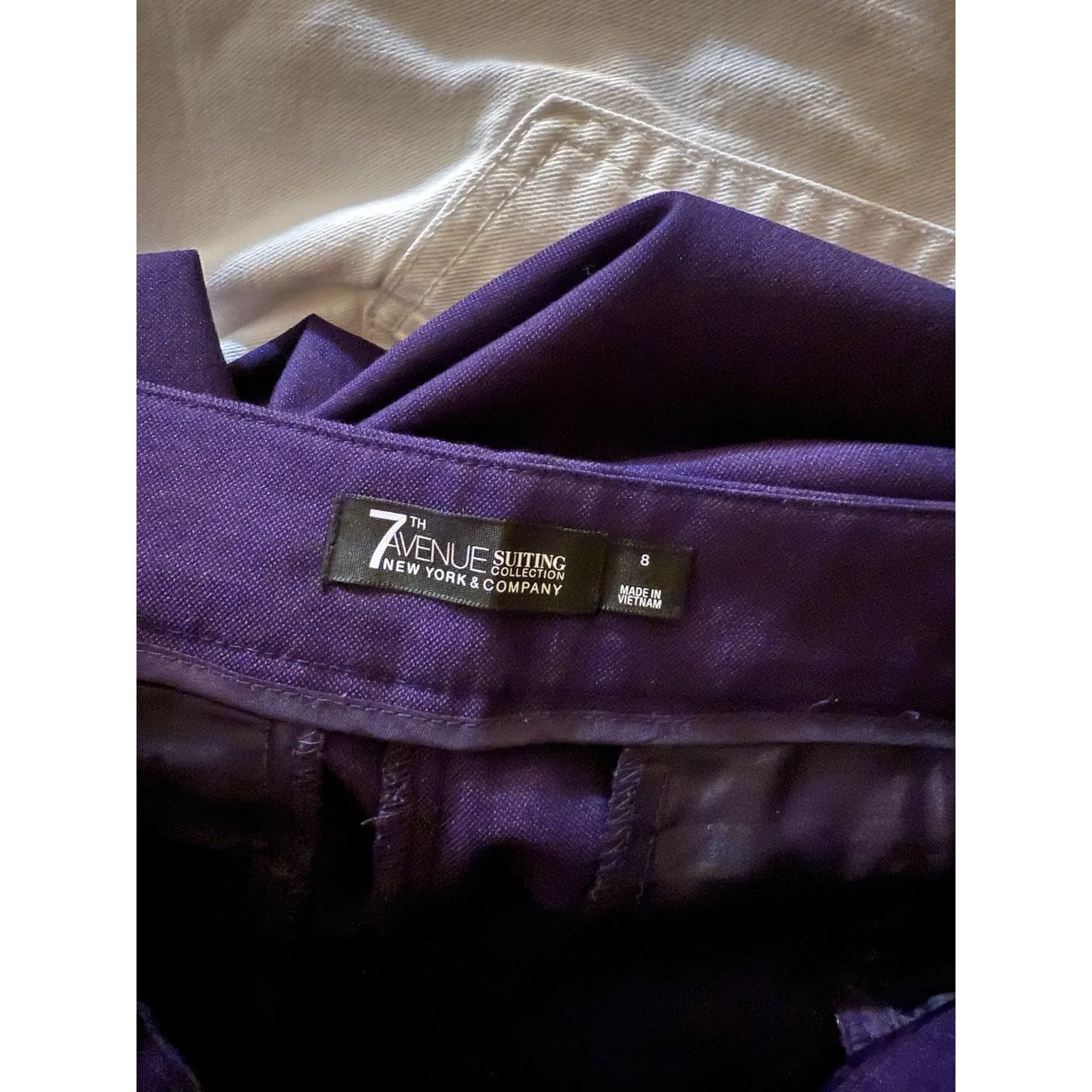 7th‎ Avenue Design Studio New York & Company Women Blue Dress Pants 8 Tall Purple - Image 5