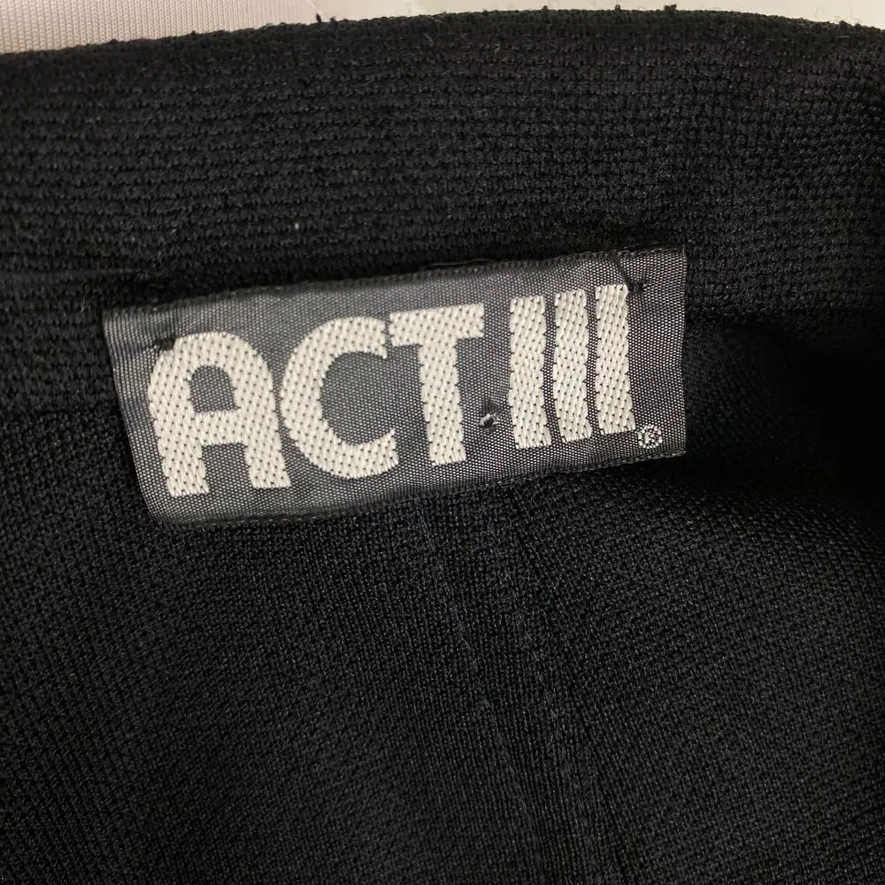 Vintage ACT III 2 Piece Vest & Pleated Shirt Set Size 12 Career Professional Black - Image 7