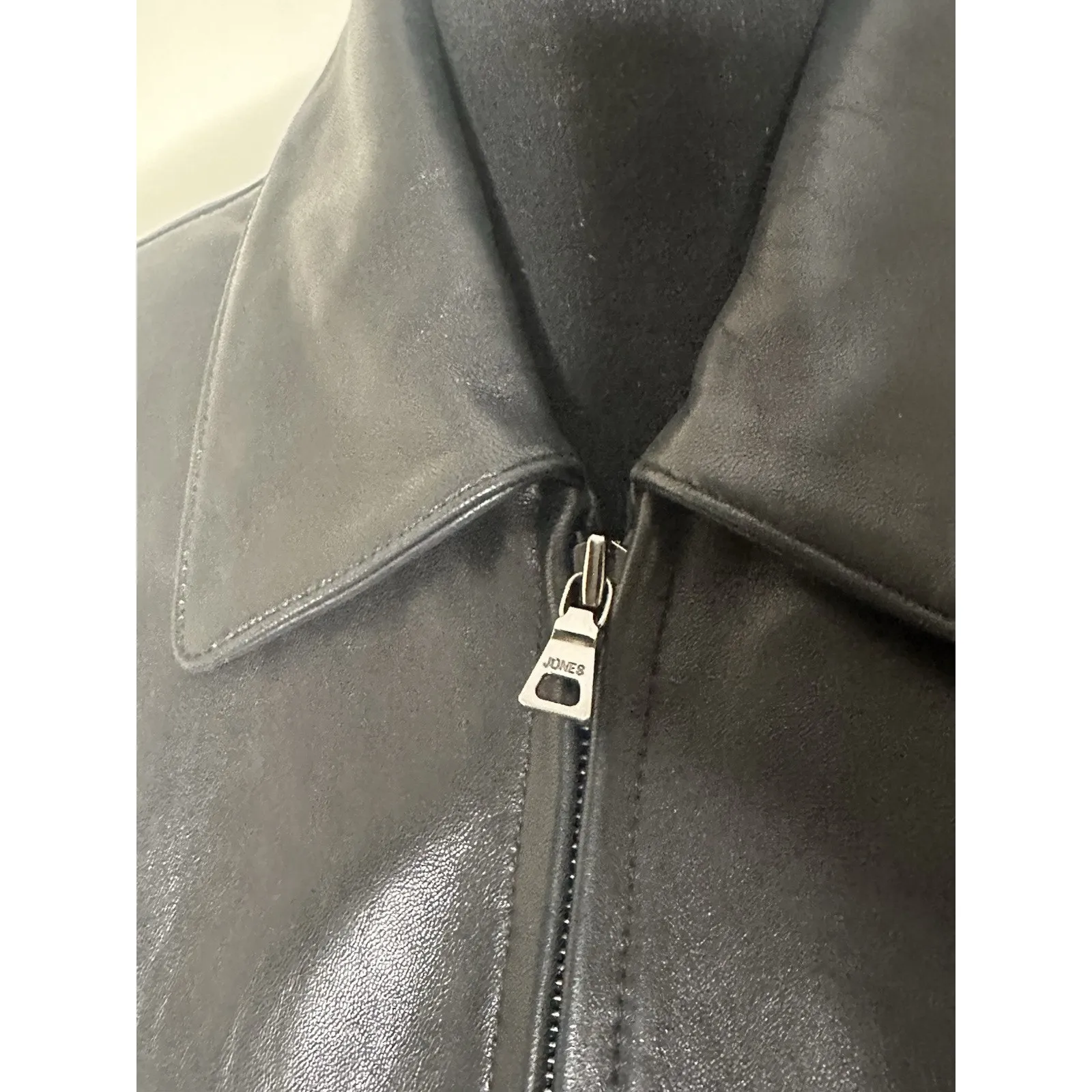 Jones New York Women’s Black Leather Coat Size Medium - Image 5