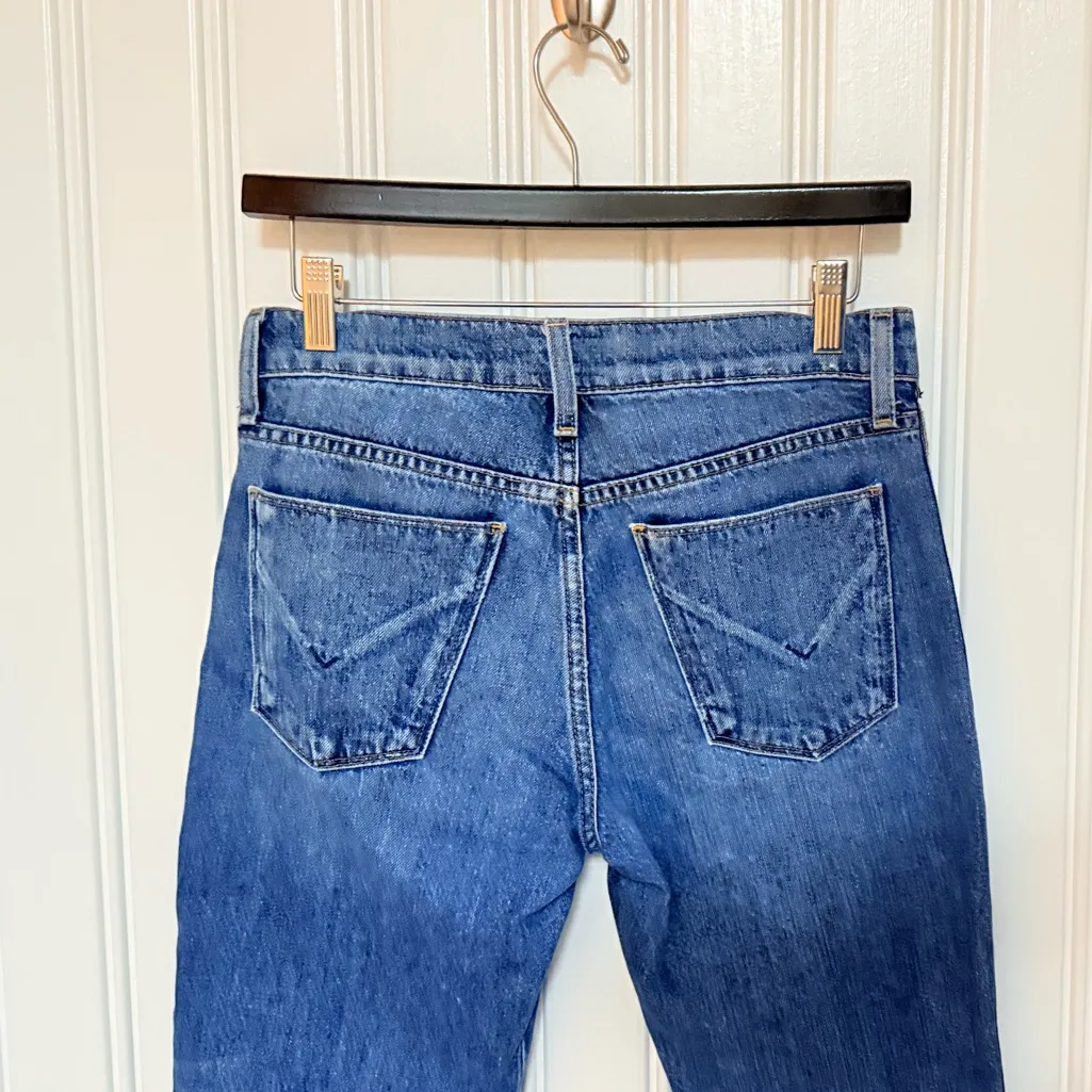 Hudson Relaxed Straight Straight Jeans Luxe Riley Crop Denim Women 25 Button Fly - Image 13