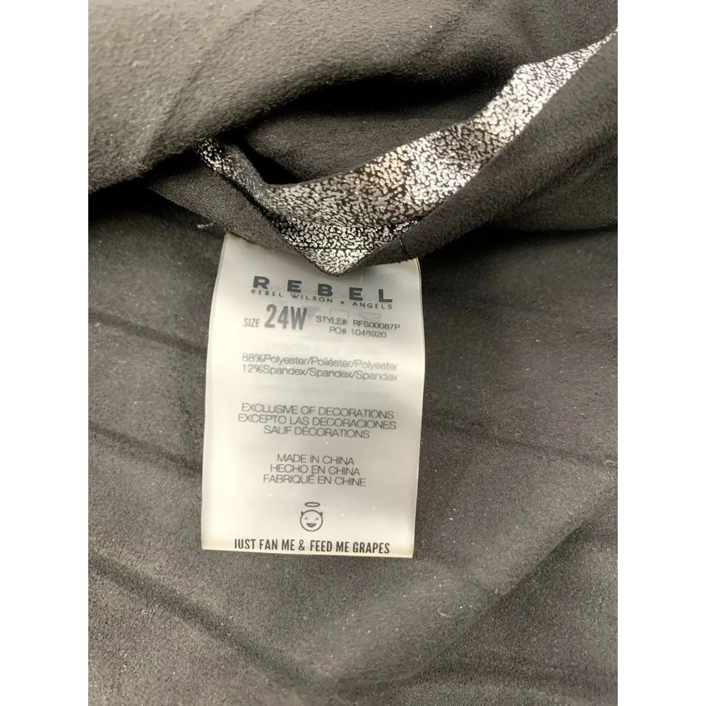 Rebel Women's Metallic Silver Skirt Size 24W - Image 4