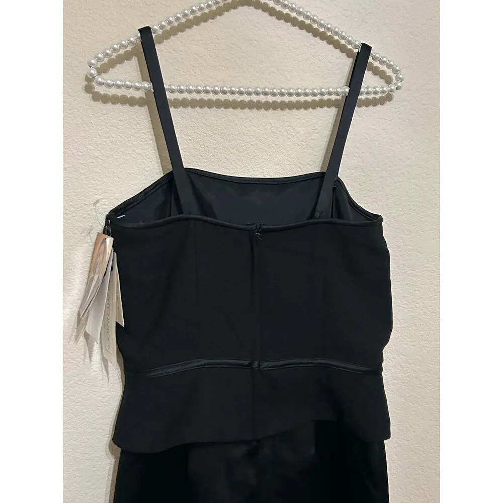 NEW VINTAGE Scott McClintock Dress Black Formal Dinner Cocktail Party Maxi Dress Size 8 - Image 13