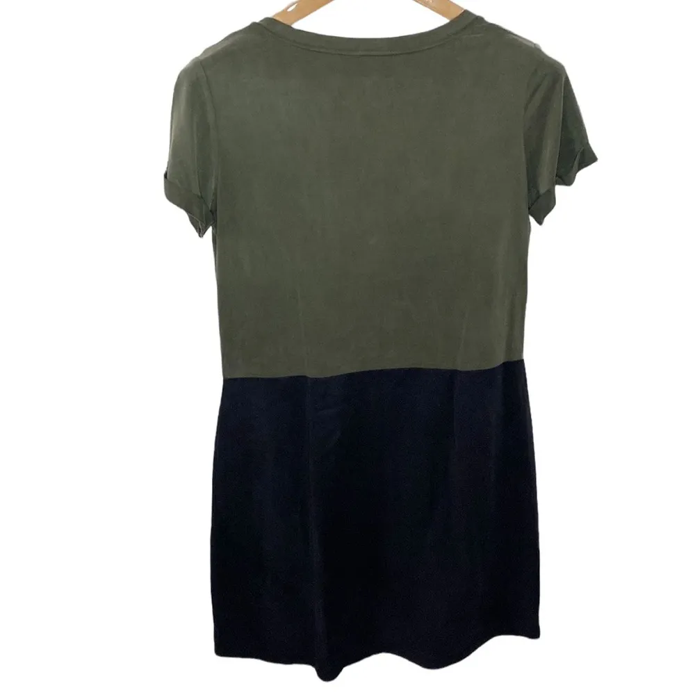 Anthro Dolan Left Coast Horizon colorblock dress in green and black combo sz S - Image 3