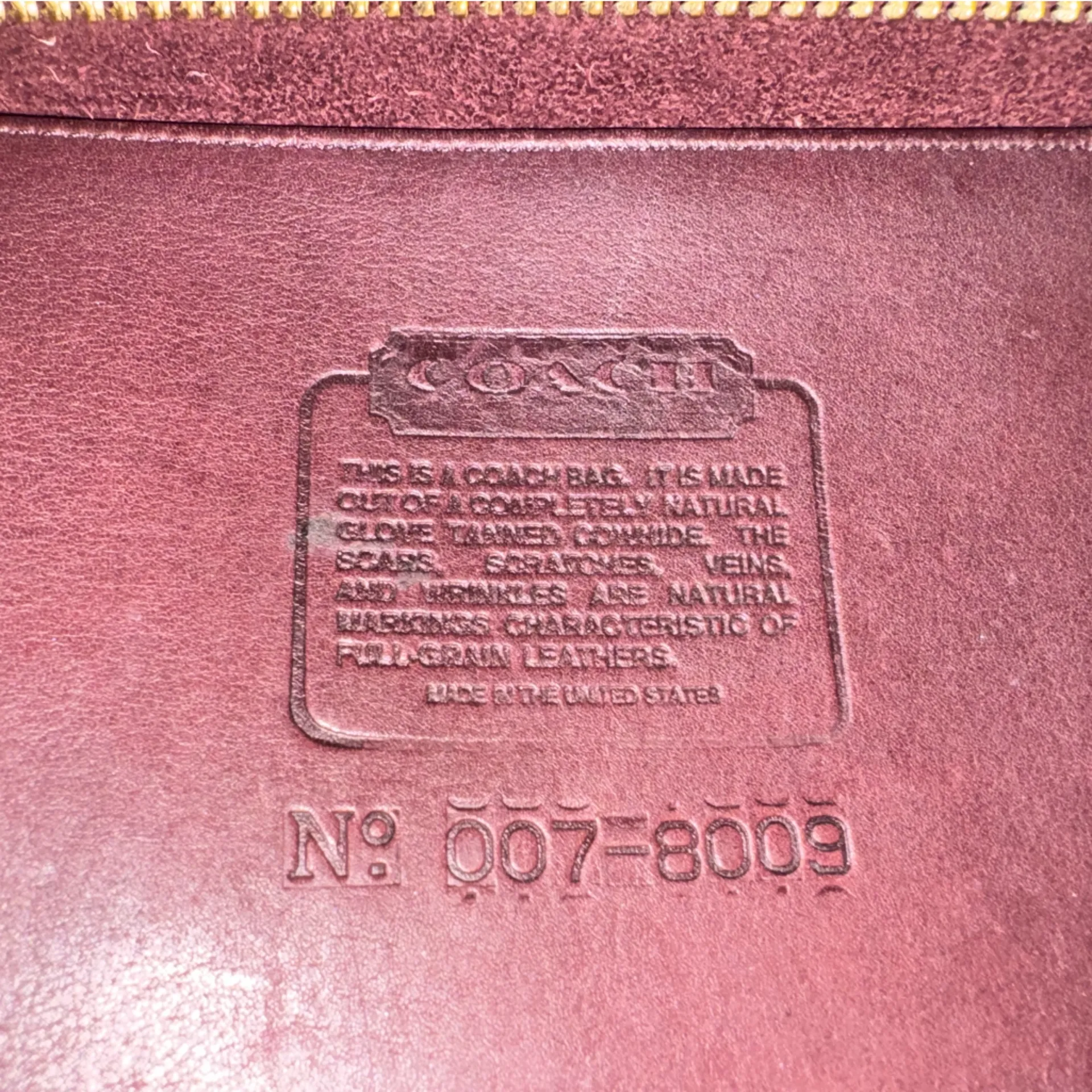 Coach Vintage  Shoulder brief. Style 5230 in mahogany - Image 4