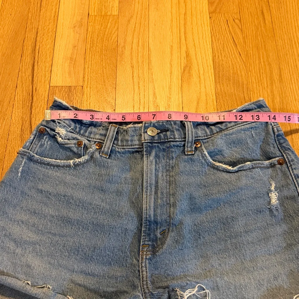 Abercrombie & Fitch Curve Love the Mom Short High Rise Sz 8/29 - Image 3