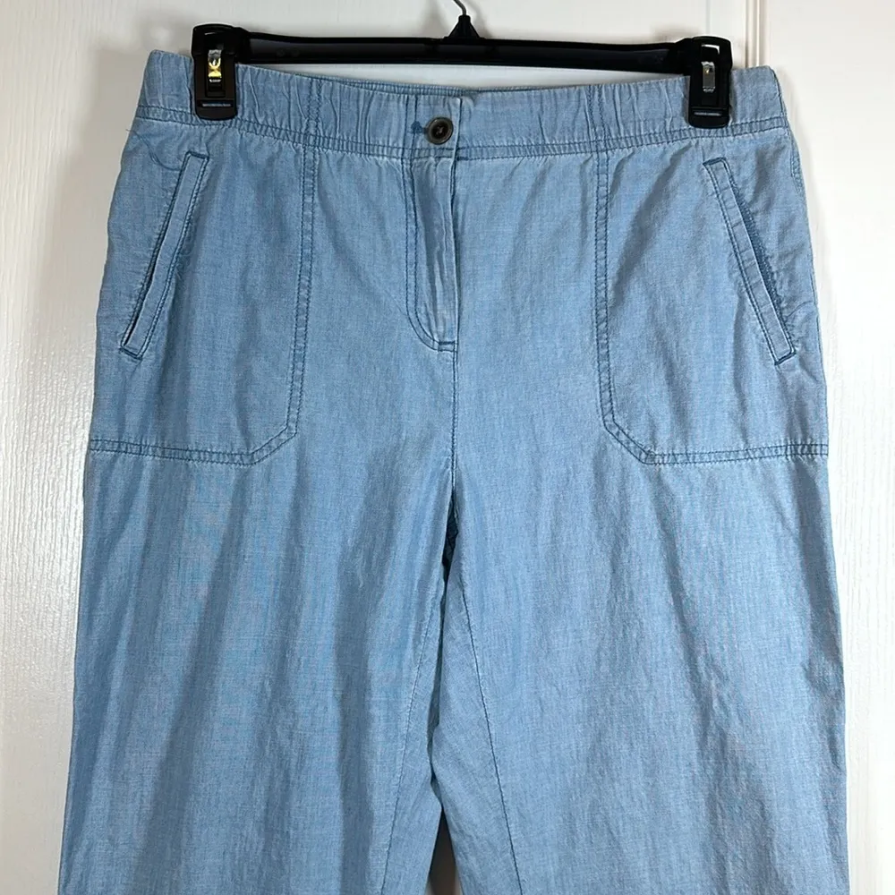 Women's Chico's Light Blue Light Weight Pant Size 1.5 (8-10) EUC #5106 - Image 2