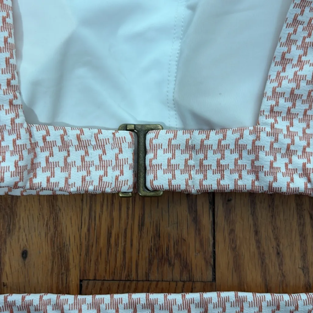 Andie Bikini Set Rye Top Wide-Band Cheeky Bikini Bottom Pink Koi size Small NWOT - Image 7