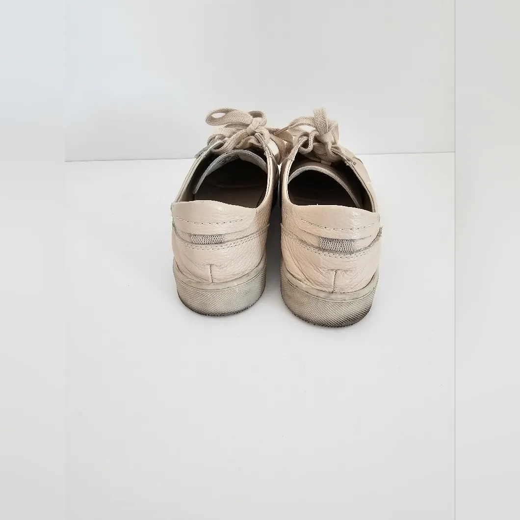 Zara Leather Beige Women's Sneakers Size 38 - Image 3